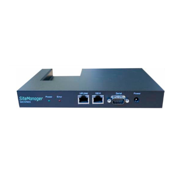 Secomea SiteManager 29 Series Resetting Manual