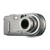 Sony DSC-P7 - Cyber-shot Digital Still Camera Operating Instructions Manual