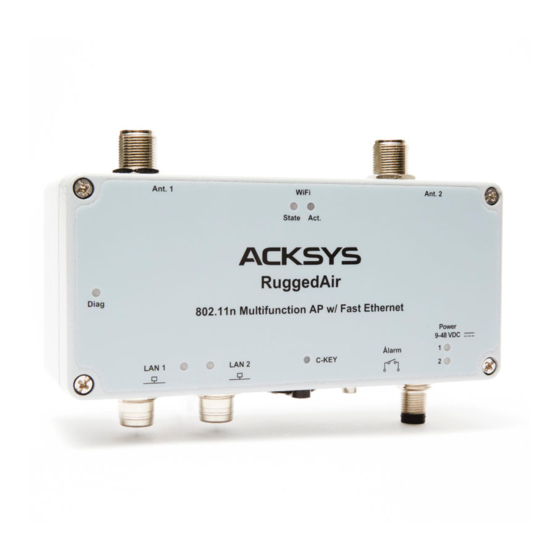 Acksys RuggedAir100 Quick Installation Manual