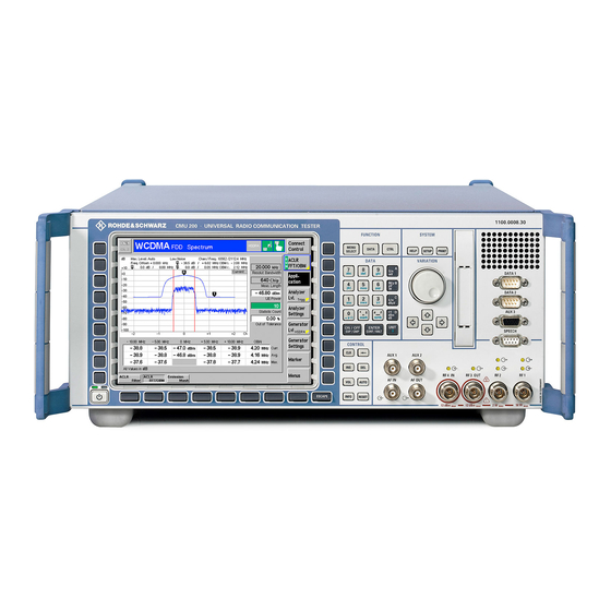 Rohde & Schwarz CMU200 Service Manual
