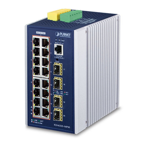 Planet IGS-6325-5X1T Ethernet Switch Manuals