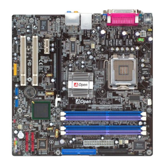 AOpen i915Gm-PL Easy Installation Manual
