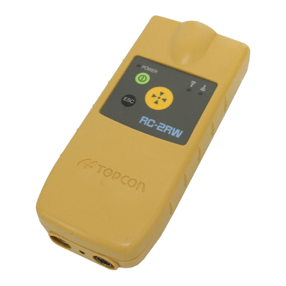Topcon RC-2W Instruction Manual