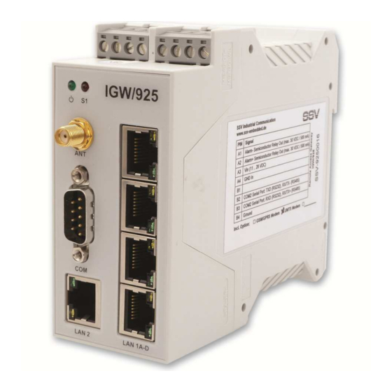 SSV IGW/925-W Hardware Reference Manual