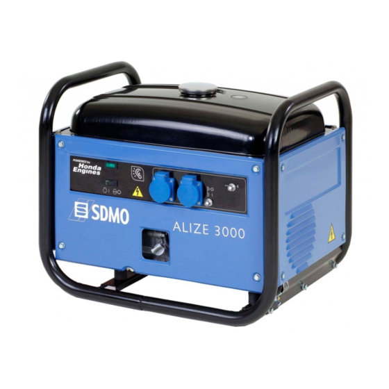 SDMO ALIZE 3000 User And Maintenance Manual