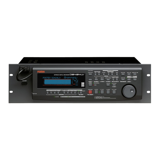 Fostex D2424LV Quick Operation Manual