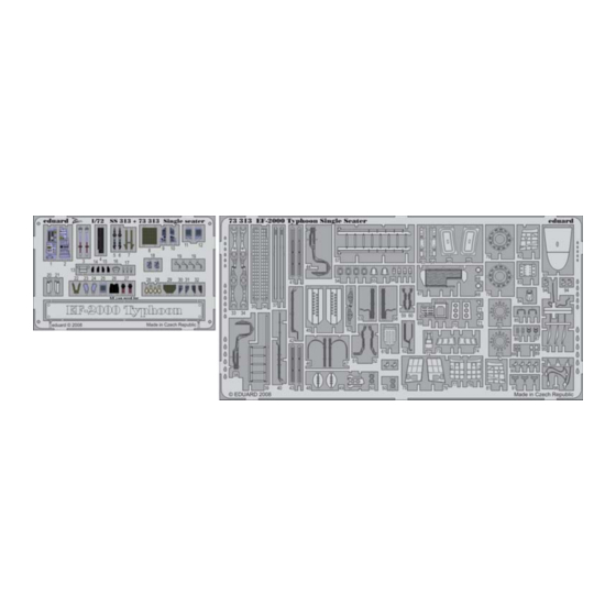 Eduard EF-2000 Typhoon Single Seater S.A. Assembly Instructions