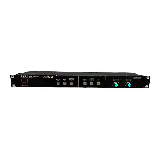 Akai ME10D Operation Manual