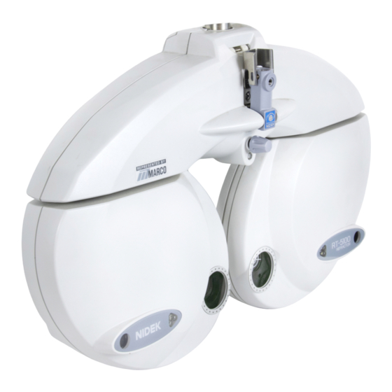 Nidek Medical RT-5100 Service Manual