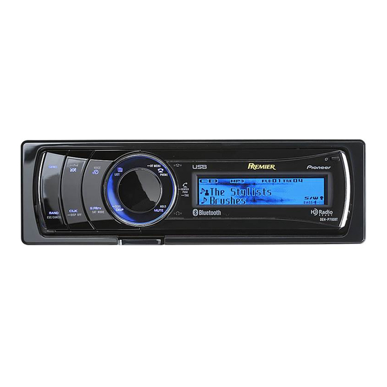 Pioneer Premier DEH-P710BT Installation Manual
