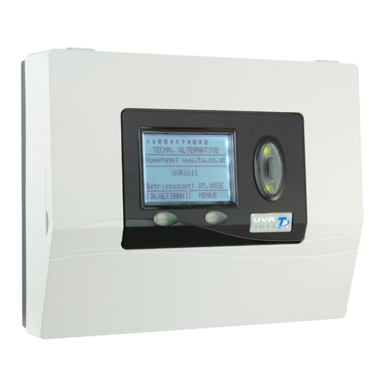 Technische Alternative UVR1611K-N-D Operation,Programming And Installation Instructions