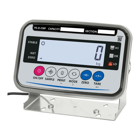 A&D FG-D-CWP Instruction Manual