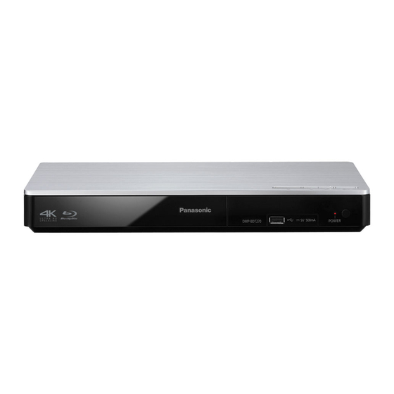 Panasonic DMP-BDT270 Basic Operating Instructions