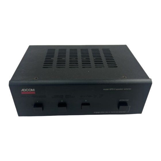 Adcom GFS-300 Owner's Manual
