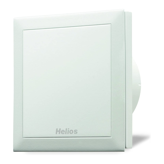 Helios MiniVent M1/100 P Installation And Operating Instructions Manual
