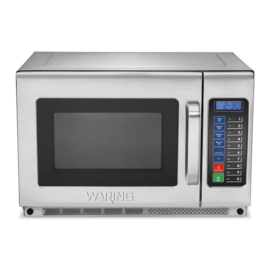 WARING COMMERRCIAL WMO120 - Microwave Oven Manual