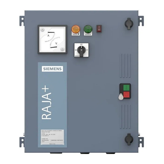 Siemens RAJA+ Installation, Operation & Maintenance Instructions Manual