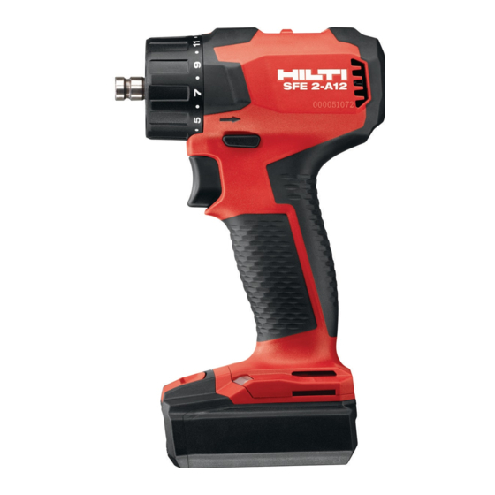 Hilti SFE 2-A12 Manuals