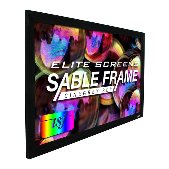 Elite Screens Sable Frame CineGrey 3D User Manual