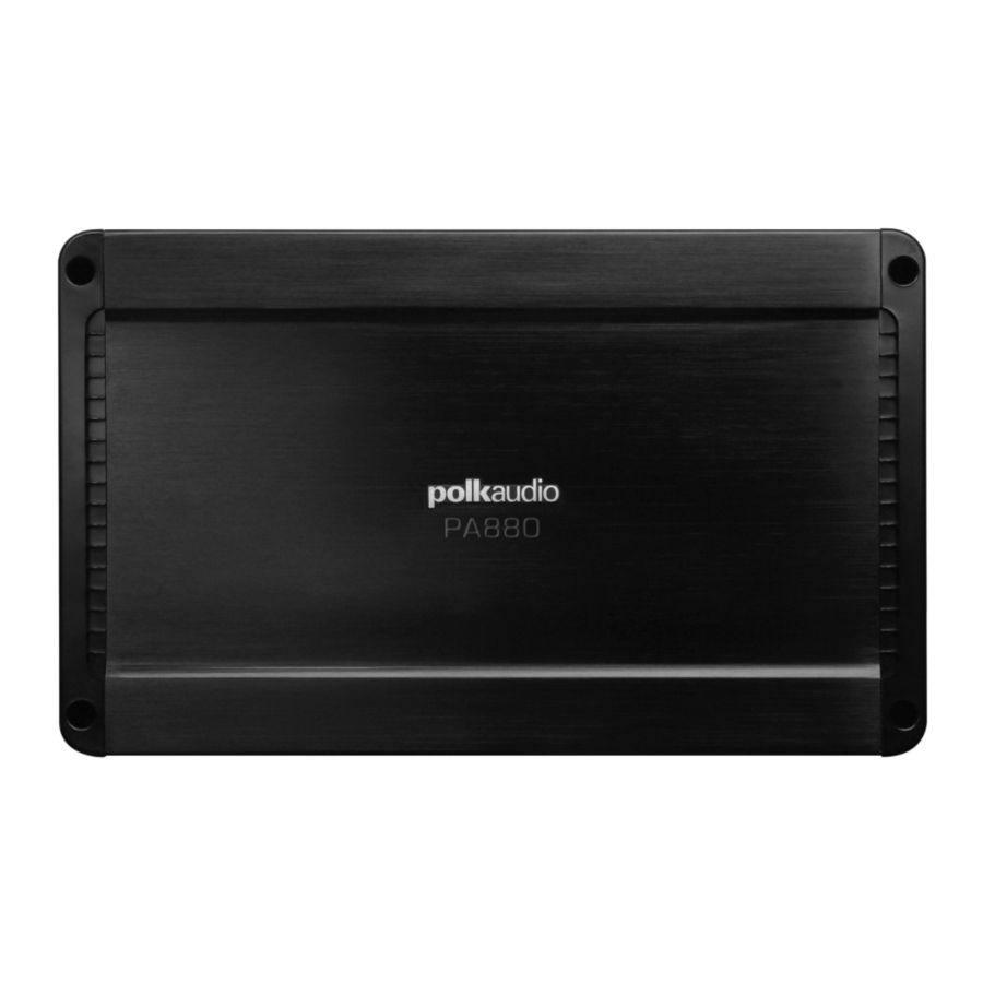 Polk Audio PA880 User Manual