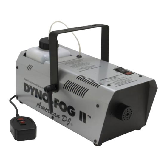 American DJ Dyno-fog User Instructions