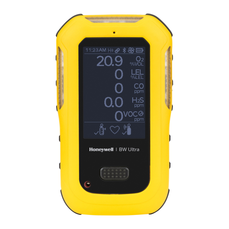 Honeywell BW Ultra - Portable Five-Gas Detector With Internal Pump Quick Reference Guide