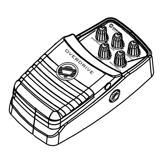 SABINE NEXFX PEDALS Manual