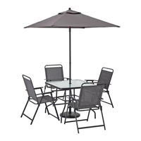 for Living SLING 6 PC DINING SET 399-4003-2 Assembly Instructions Manual