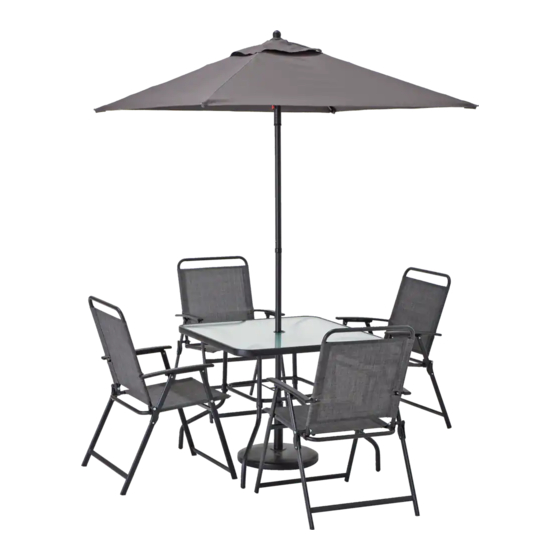 for Living SLING 6 PC DINING SET 399-4003-2 Assembly Instructions Manual