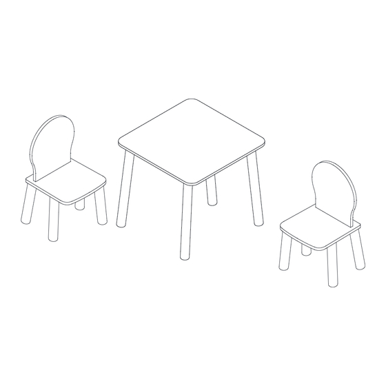 Happy Beds Disney Princess Table and 2 Chairs Assembly Instructions Manual