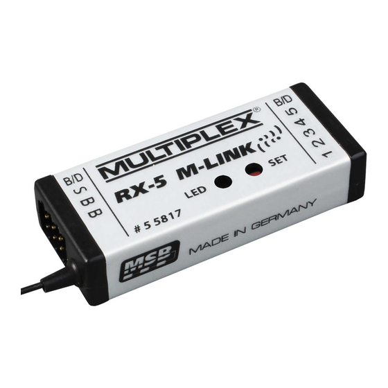 Multiplex RX-5 light M-LINK Operating Instructions Manual
