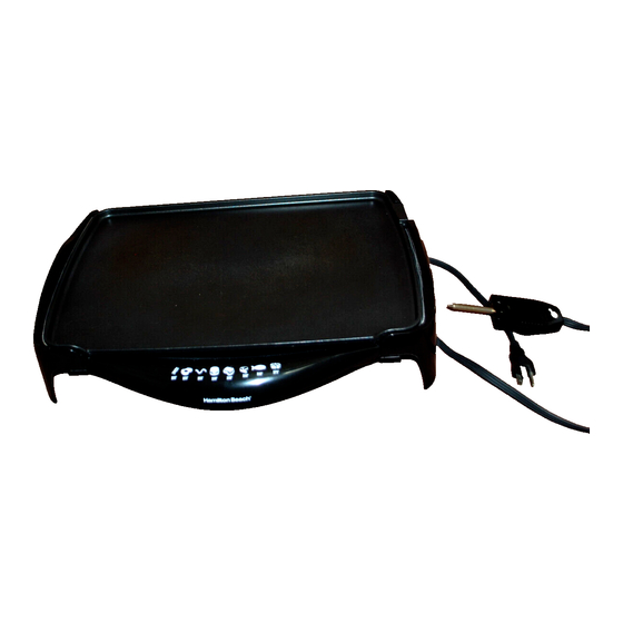 Hamilton Beach Electric Griddle Owner's Manual