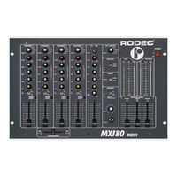 Rodec MX180 MKII Operating Instructions Manual