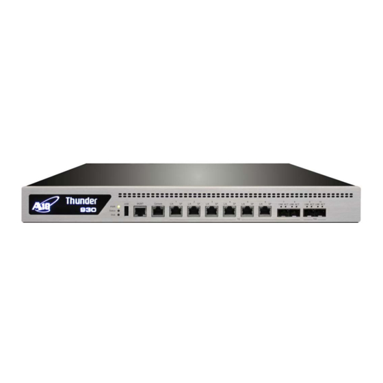 A10 Thunder series 930 Installation Manual