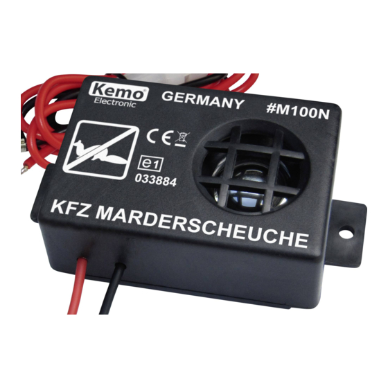 Kemo Electronic M100N Manual