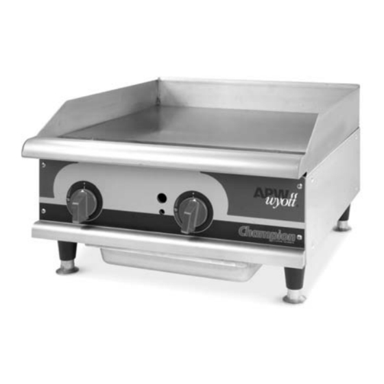 APW Wyott GGT-18H Specifications