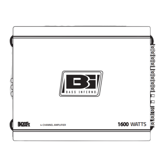 Bass Inferno Bi2200Tx Instruction Manual