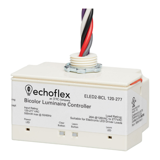ETC echoflex ELED2-BCL Configuration Manual