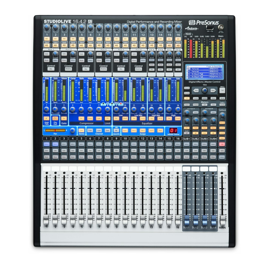 PRESONUS StudioLive 16.4.2 User Manual