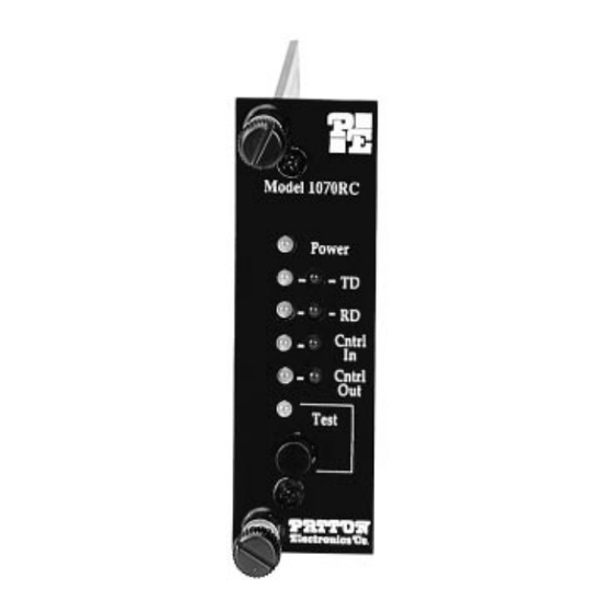 Patton electronics 1070RC User Manual
