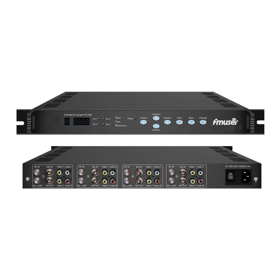 FMUser FUTV4031A Satellite Receiver Manuals
