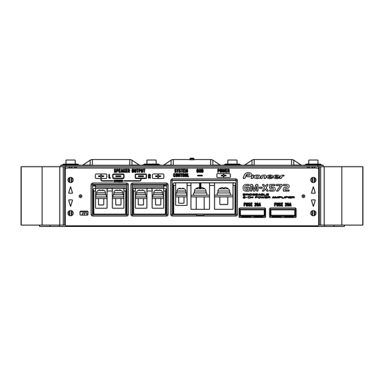 Pioneer GM-X572/XR/UC Manuals