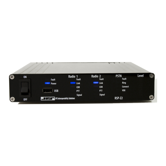 JPS RSP-Z2 Quick Start Manual
