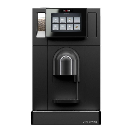 Schaerer Coffee Prime Operating Instructions Manual
