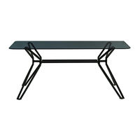 Pols Potten Table rectangular glass & black 370-010-004 Instruction Manual