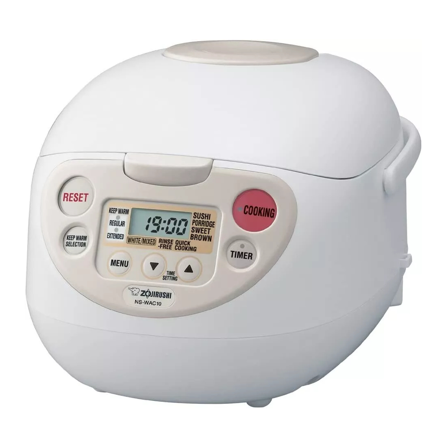 Zojirushi Micom NS-WAC10 / NS-WAC18 - Rice Cooker Manual