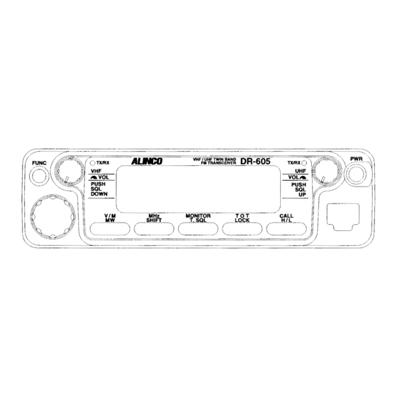Alinco DR-605T Instruction Manual