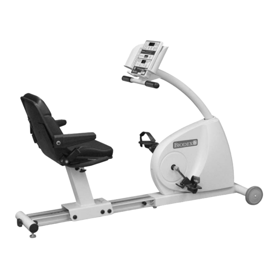 biodex Semi-Recumbent Cycle Installation & Operation Manual