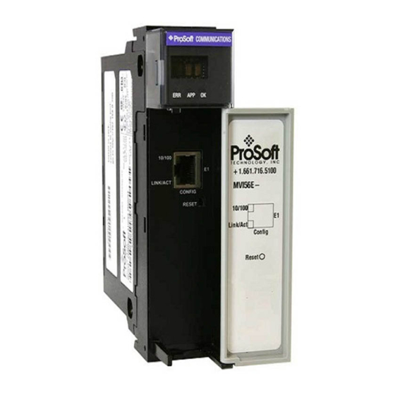 ProSoft Technology ControlLogix inRAx MVI56E-MNETR User Manual
