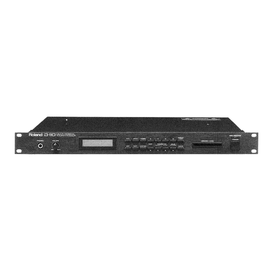 Roland D-110 Service Notes